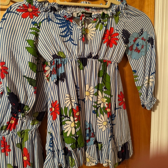 PopReal Mommy and Me Maxi Dresses Casual Floral Printed Long Sleeve dresses. - Picture 3 of 7